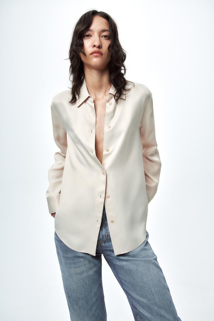 Blusa Slim Satinada ZW Collection
