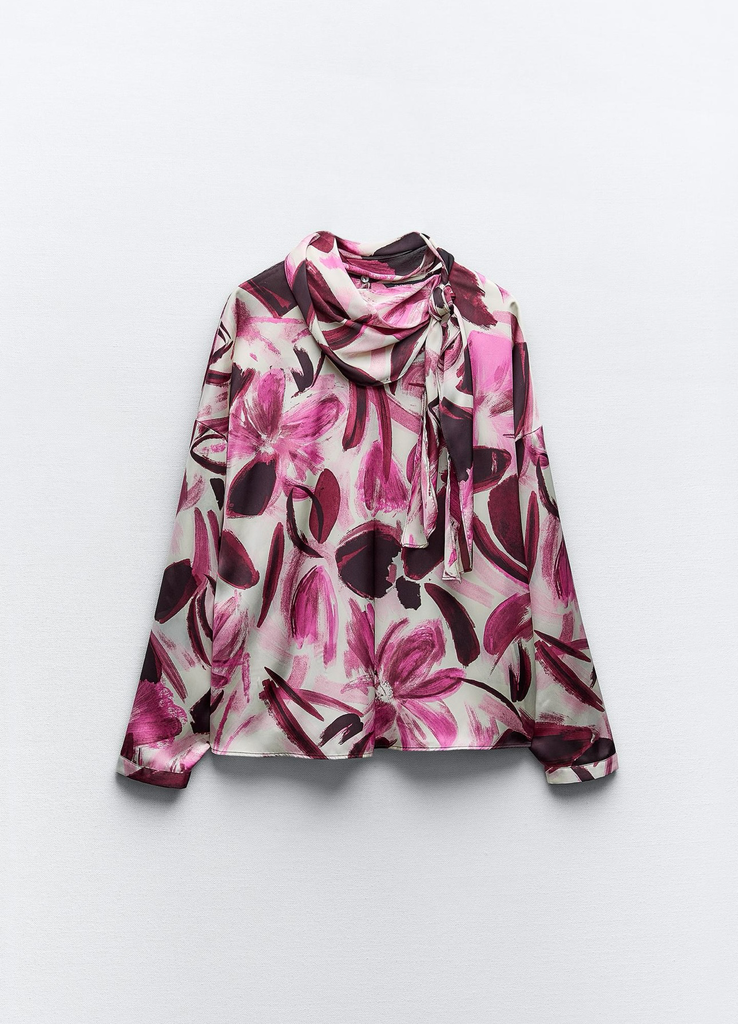 Blusa estampada lazo