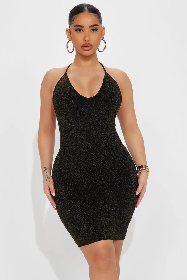 Gina Seamless Lurex Mini Dress
