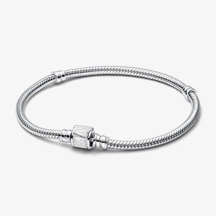Pulsera Moments Cadena de Serpiente con cierre de logo Marvel