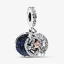Charm Colgante Doble Estrella Fugaz en Dos Tonos