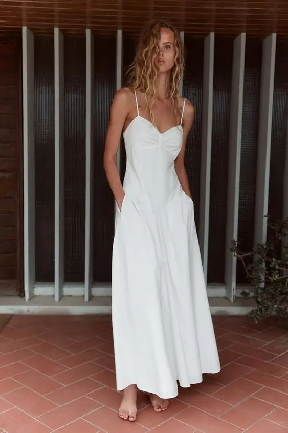Vestido Gabardina Tirantes