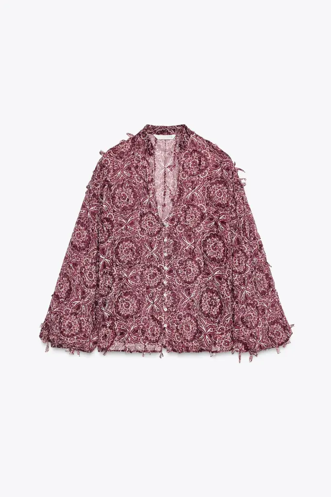 Camisa Estampada Flecos