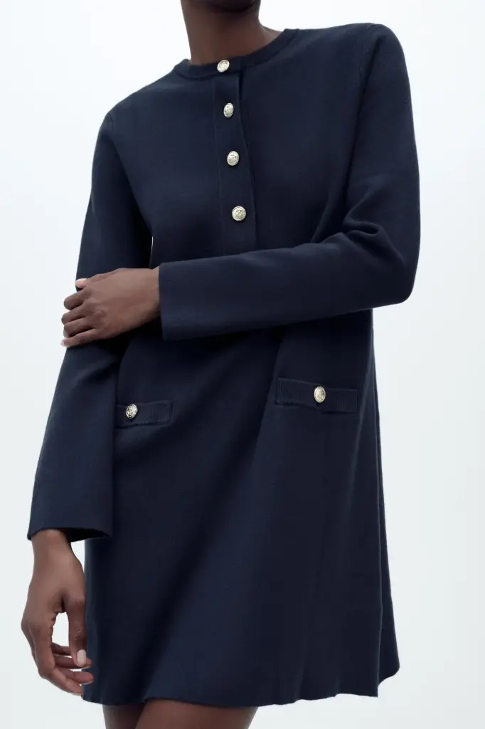 Vestido Mini Punto Liso