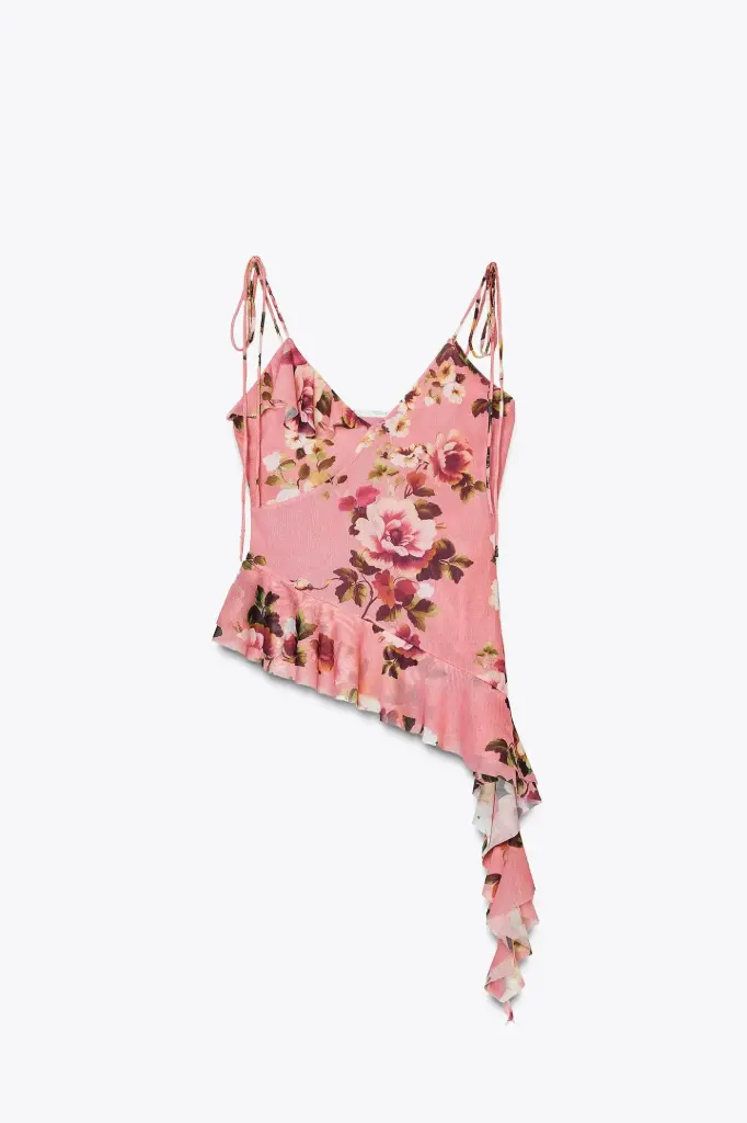 Top Tirantes Tul Estampado