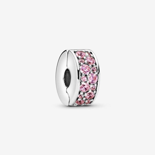 Charm de Clip Pavé Rosa