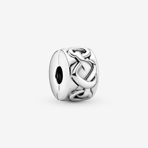 Charm de Clip de Corazones Anudados