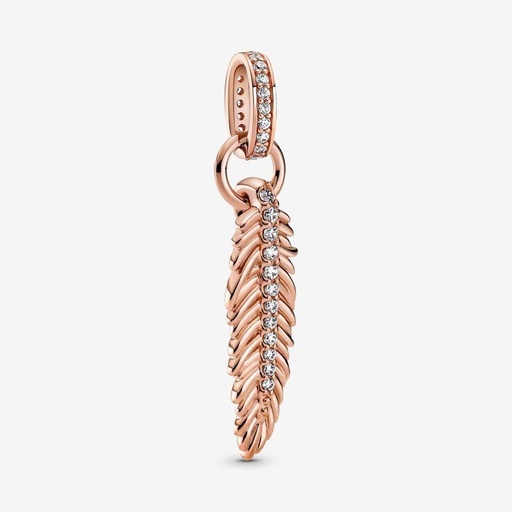 Charm Colgante de Plumas Brillantes