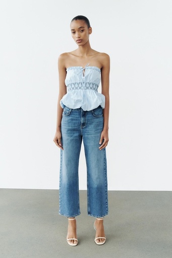 Jeans Z1975 Straight Ankle Confort Tiro Alto