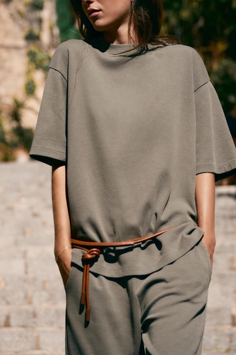 Camiseta Interlock Lavada Oversize
