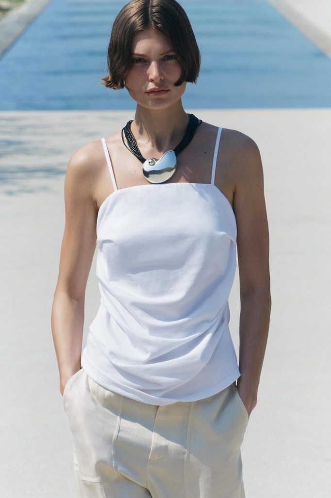 Top Tirantes Drapeada