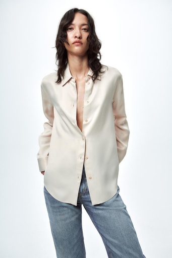 Blusa Slim Satinada ZW Collection