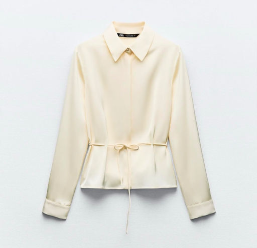 Blusa Satinada Cordon Cintura