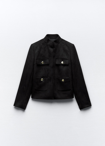 Chaqueta Efecto Ante