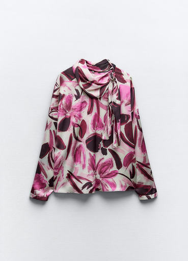 Blusa estampada lazo