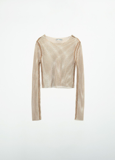 Camiseta crop red drillos