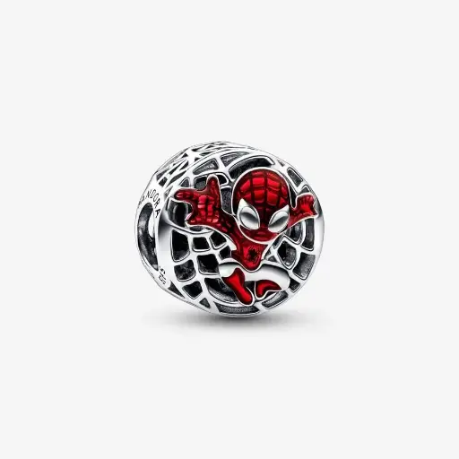 Charm Spiderman de Marvel Elevándose por la Ciudad