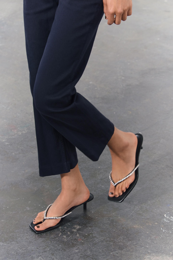 Sandalias Adorno Brillo Kitten