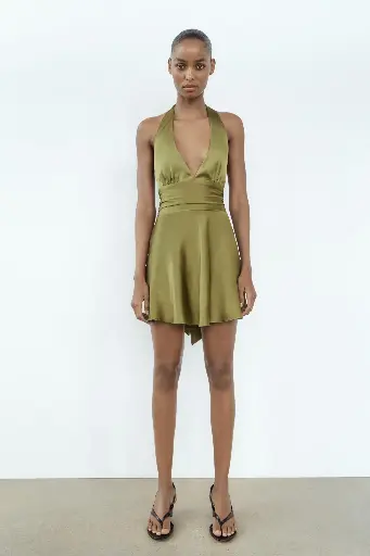 Vestido Satinado Halter