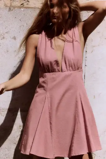 Vestido Corto Cordones