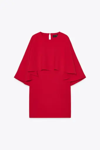 Vestido Corto con Capa ZW Collection