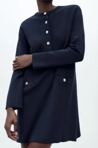 Vestido Mini Punto Liso